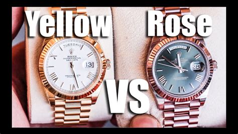 rolex rose gold vs yellow gold|rose gold rolex for sale.